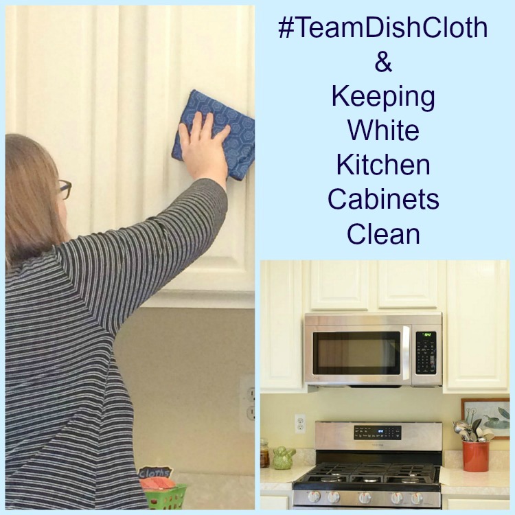 #teamdishcloth and keeping white kitchen cabinets clean