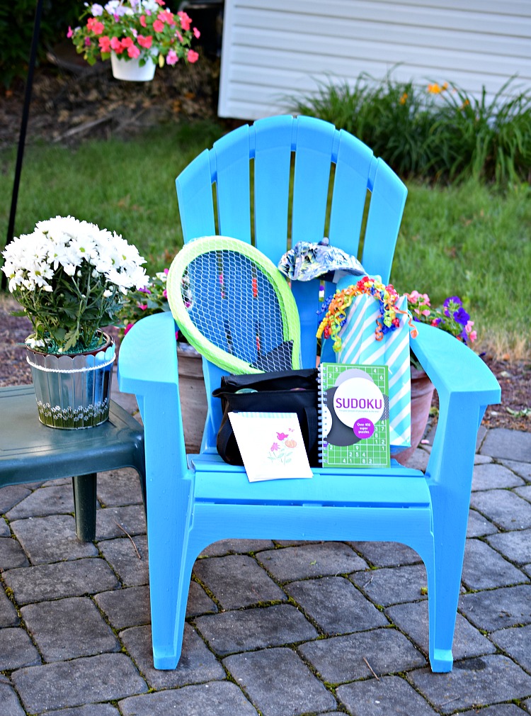 Adirondack chair summer gift basket idea