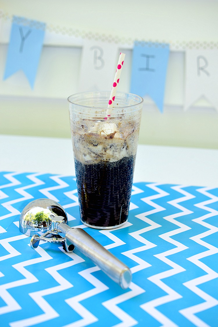 An ice cream soda party with Blue Bunny ice cream