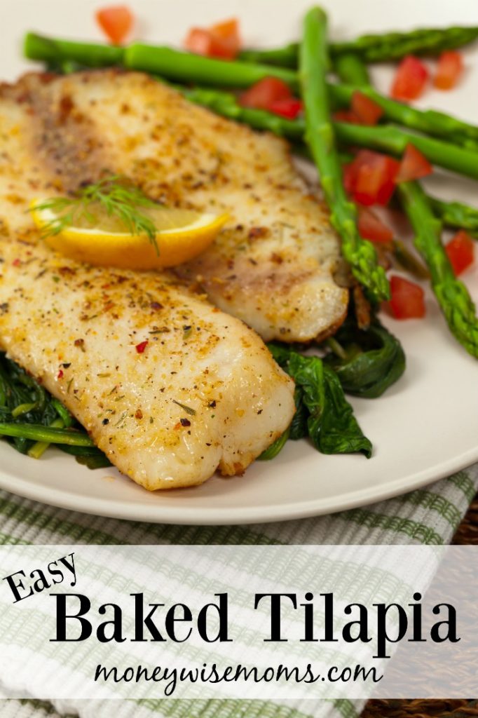 easy baked tilapia recipe by Moneywise Moms