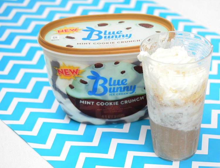 blue bunny mint cookie crunch ice cream soda