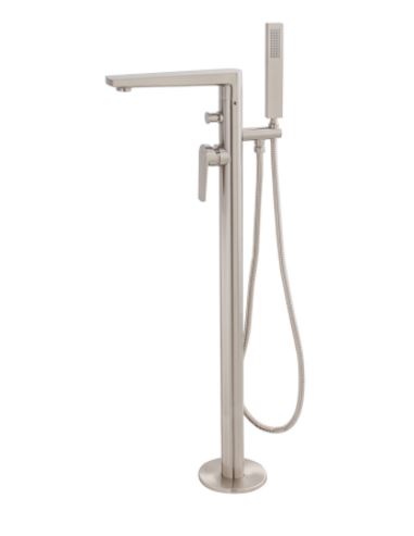 Adalbert single lever freestanding bathroom faucet in brushed nickel