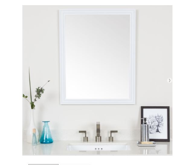 Cosette framed mirror in white