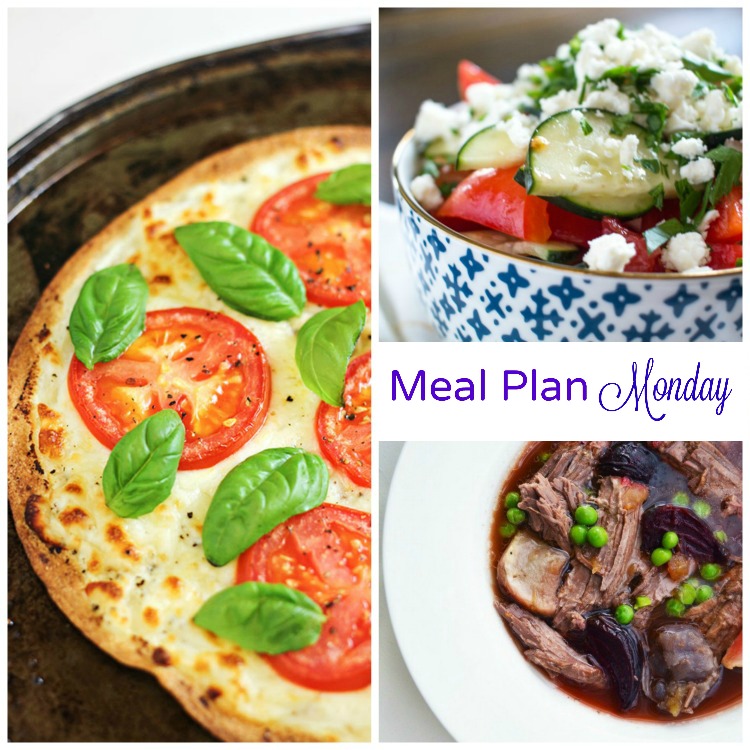 Meal Plan Monday - Caprese Tortilla Pizza & Turnip and Beet Beef Roast