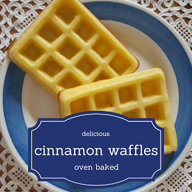 oven baked cinnamon waffles