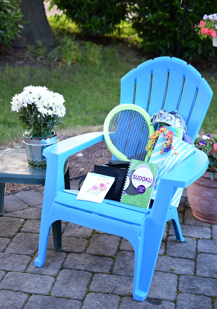 Adirondack chair summer gift basket idea
