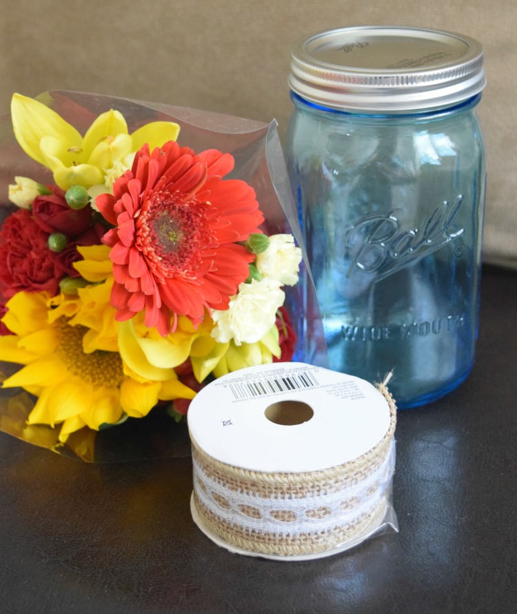 teacher appreciation mason jar bouquet supplies