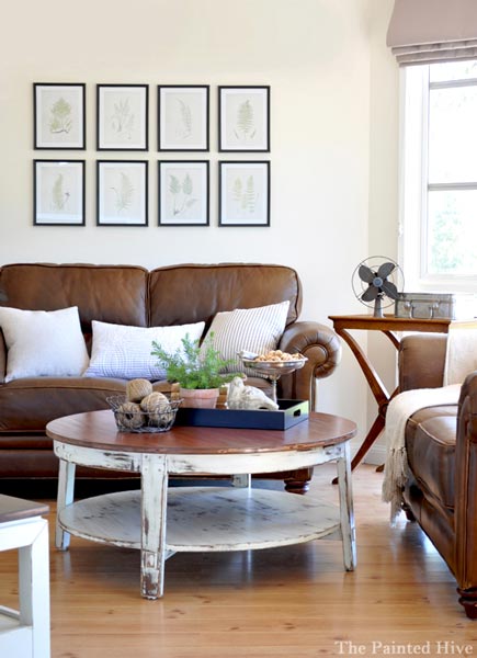 brown living room by The Painted Hive