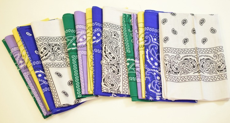 colorful cotton paisley bandanas