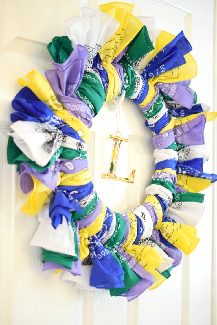 colorful bandana wreath