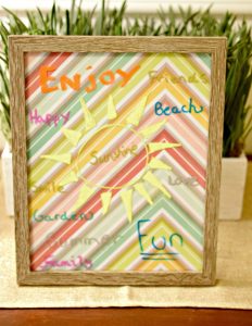 DIY picture frame inspiration board