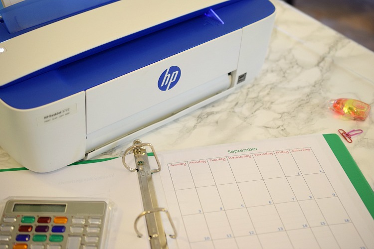 Creating back to school printables is easy with the HP 3722 printer