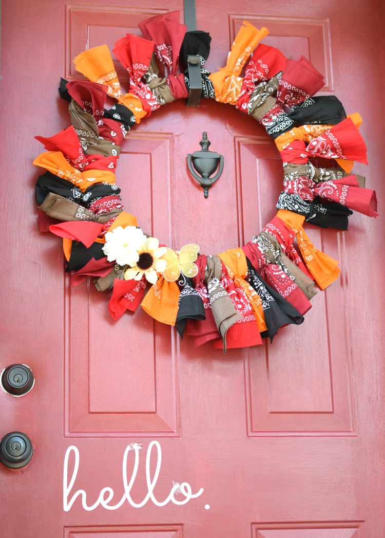 Bandana wreaths are fun and easy to make and look great!