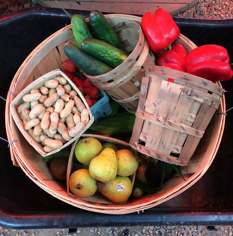 fruits and veggies from farmer's market