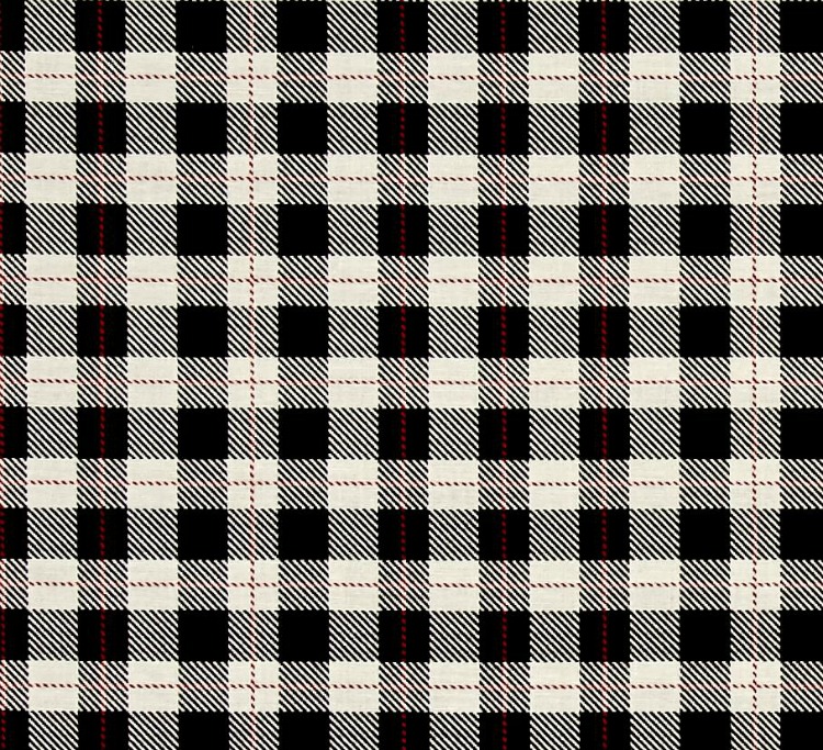 modern black and white plaid fabric