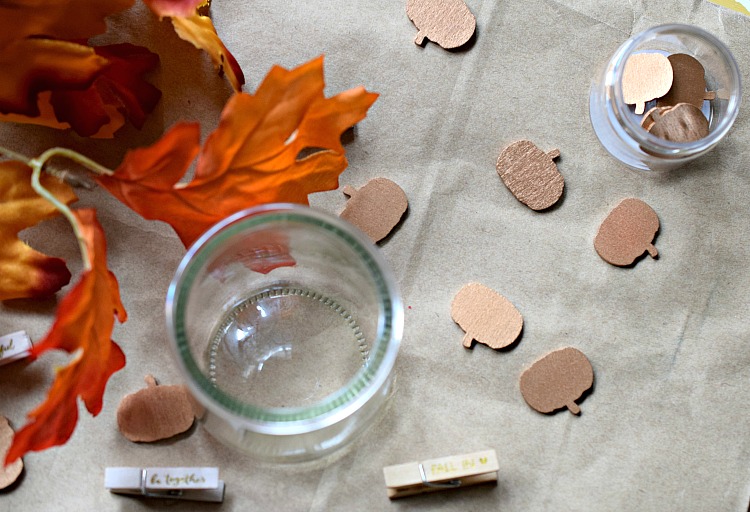 fall bucket list jar supplies