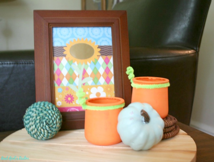 painted glass jar pumpkins