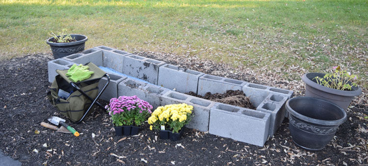 building an outdoor raised flower bed