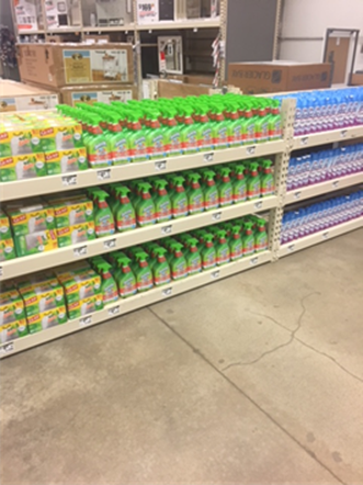 Home Depot Fantastik Scrubbing Bubbles display