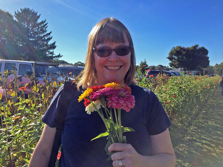 picking flowers in September