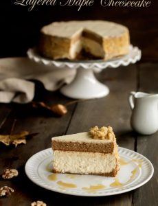 layered maple cheesecake by All That Jas
