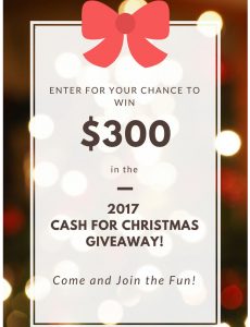 cash for christmas giveaway