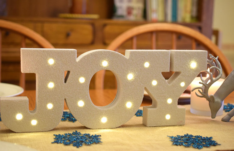 lighted joy marquee letters