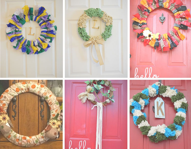 six months of easy to make wreaths. Visit Mom Home Guide for the tutorials!