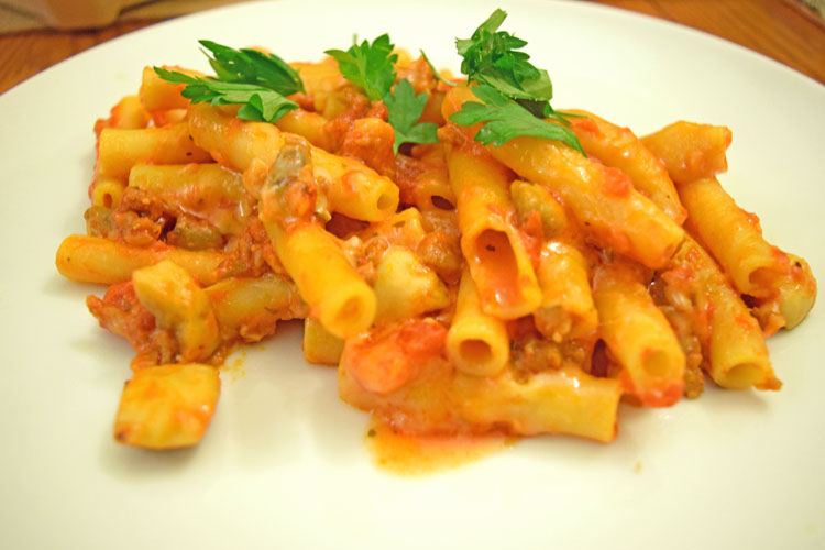 slow cooker baked ziti recipe