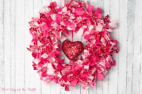 Valentine wreath by Third Stop on the Right