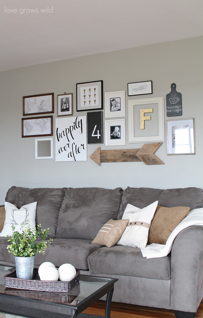 living room gallery wall by Love Grows Wild