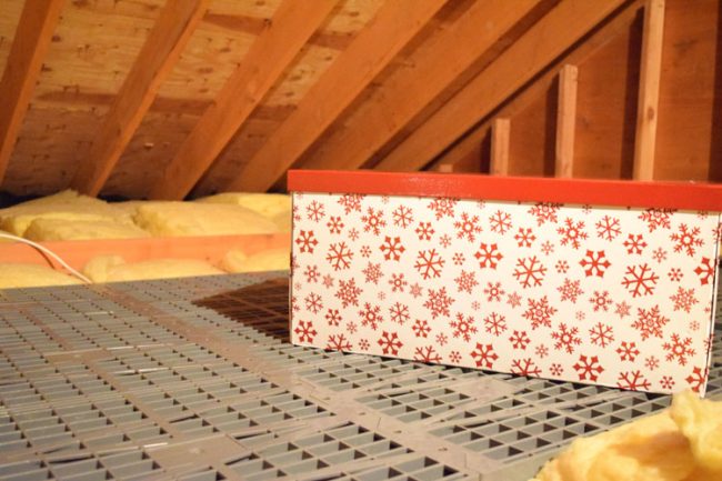 Attic Dek flooring makes it easy to install attic floors