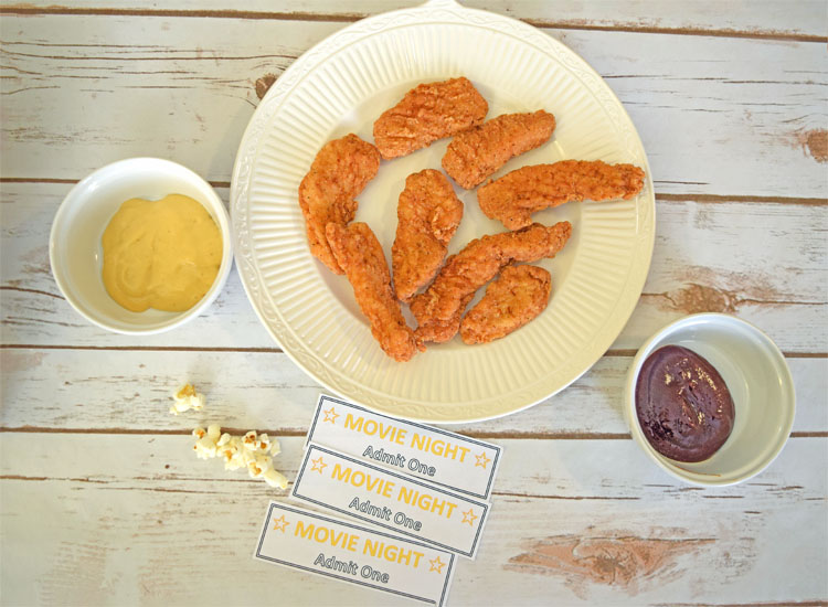 chicken tenders as a snack food for movie night