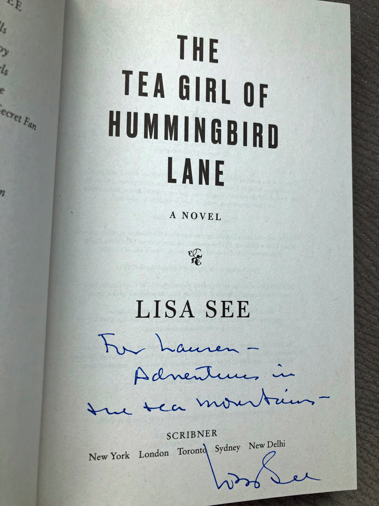 signed copy of The Tea Girl of Hummingbird Lane