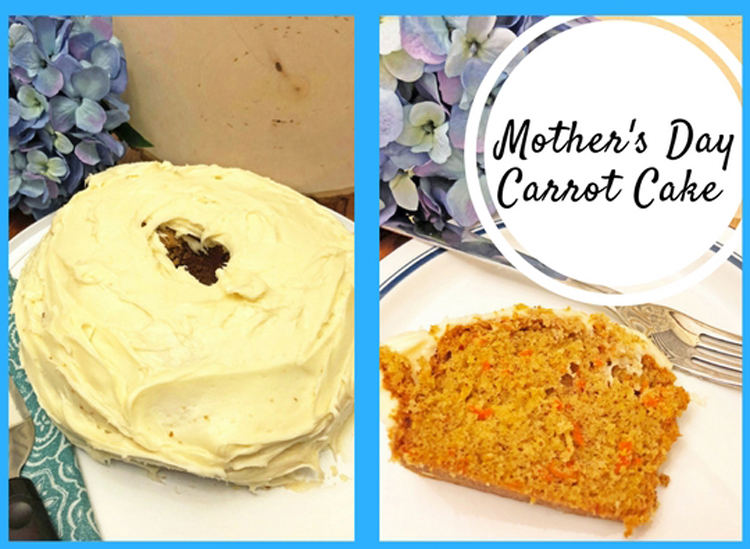 This carrot cake is a wonderful recipe to serve on Mother's Day