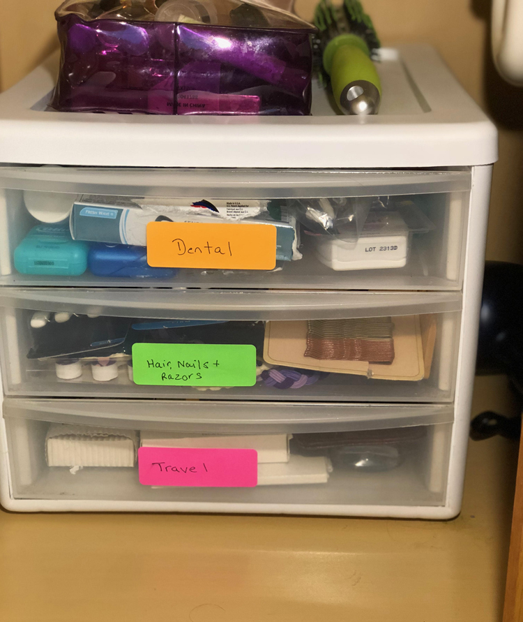 tips for organizing bathroom drawers
