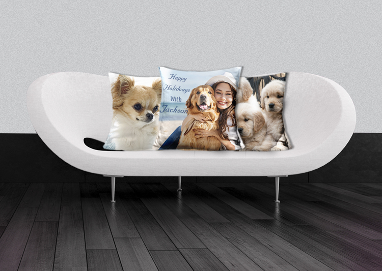 custom photo pillows and printed throw pillows from Canvas Champ