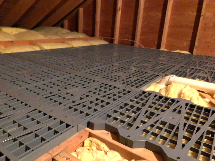 Attic Dek is an easy way to install flooring in an attic