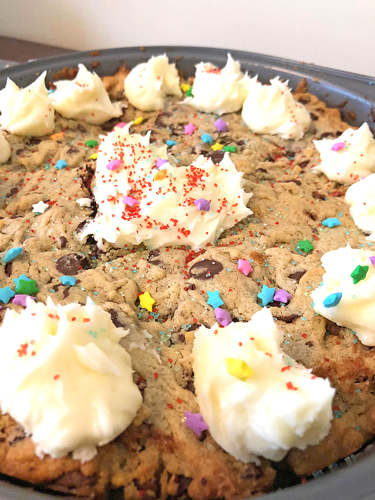 Chocolate Chip Cookie Cake Recipe ⋆ Real Housemoms