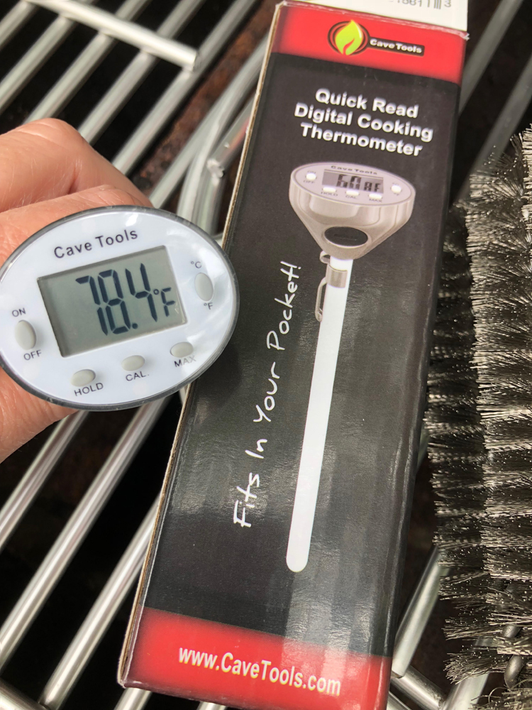 digital thermometer from Cave Tools