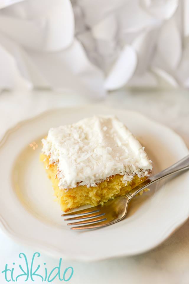 pina colada poke cake