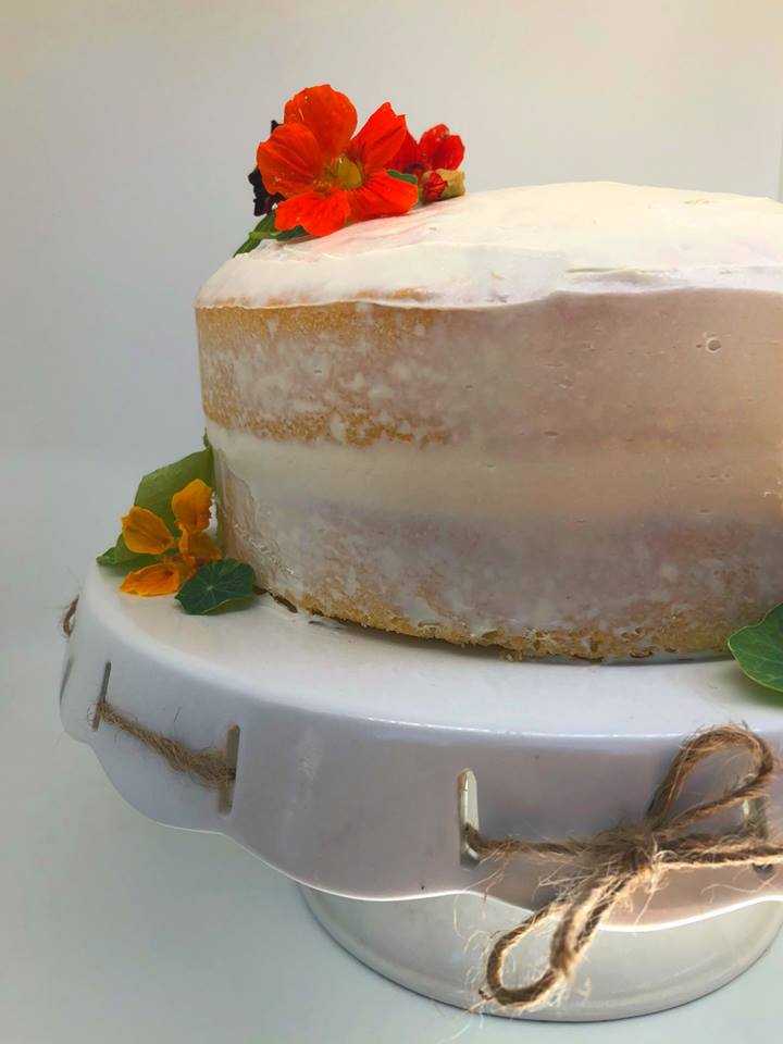 rustic keto vanilla cake