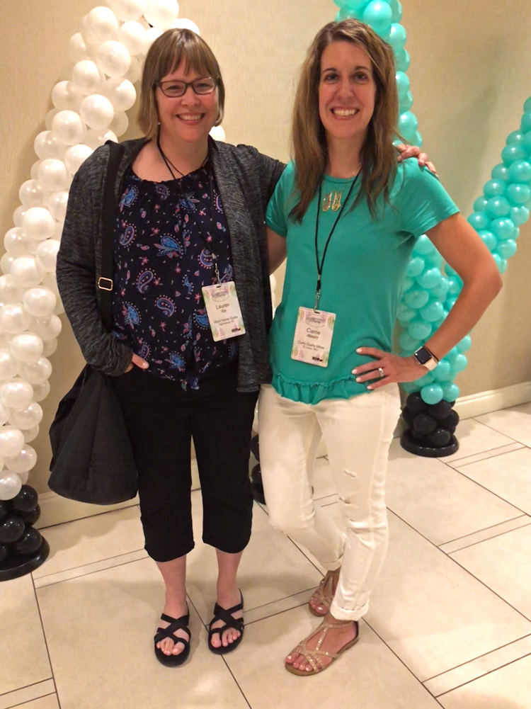 Lauren of Mom Home Guide and Carrie of Curly Crafty Mom at the 2018 Haven Blog Conference in Charleston, S.C.