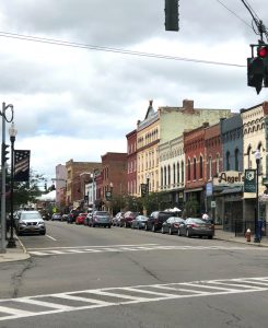 the downtown area of Penn Yan, New York on Keuka Lake