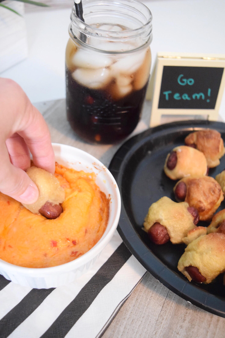hot pimento cheese dip recipe for a tailgating or home-gating football party