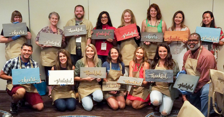 rustoleum make and take class at the Haven 2018 design and DIY blogging conference