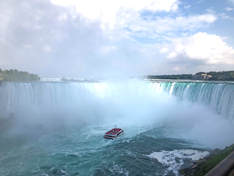 view of Niagara Falls from the Canadian side