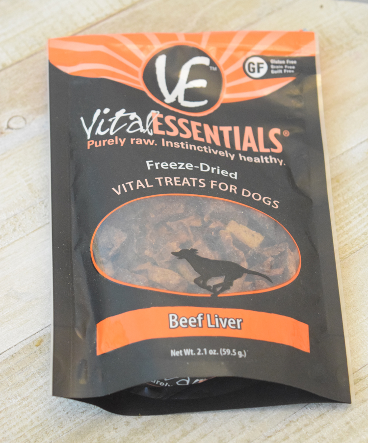 vital essential freeze dried beef liver dog treats