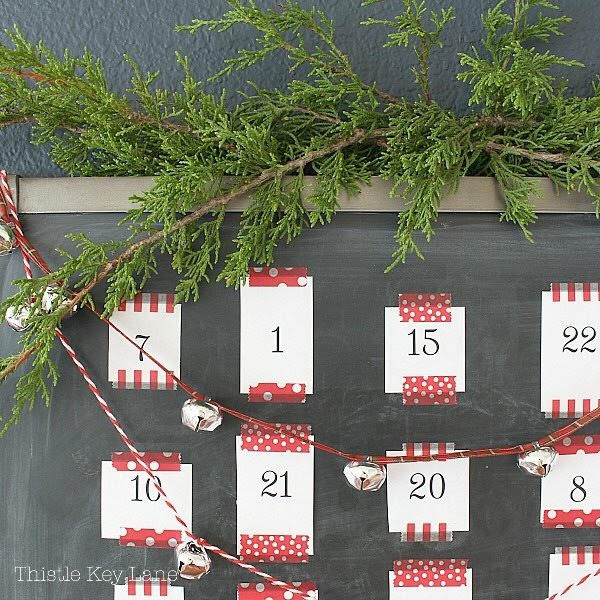 I love this adorable DIY chalkboard advent calendar with fun activities!