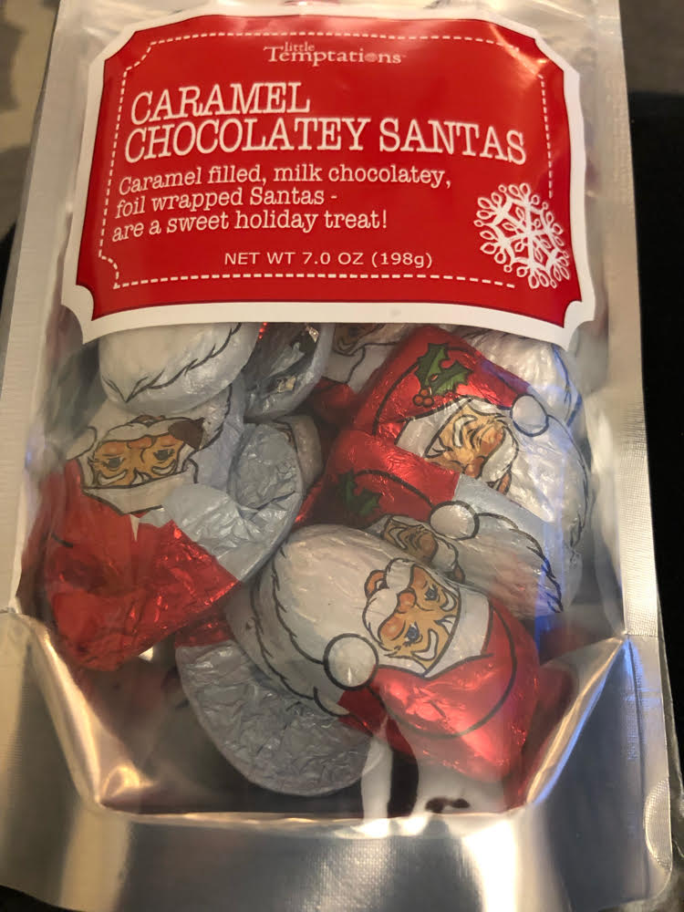 Caramel chocolate santas